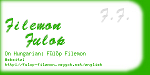 filemon fulop business card