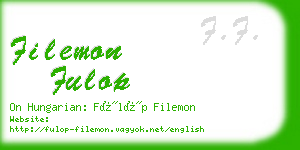 filemon fulop business card